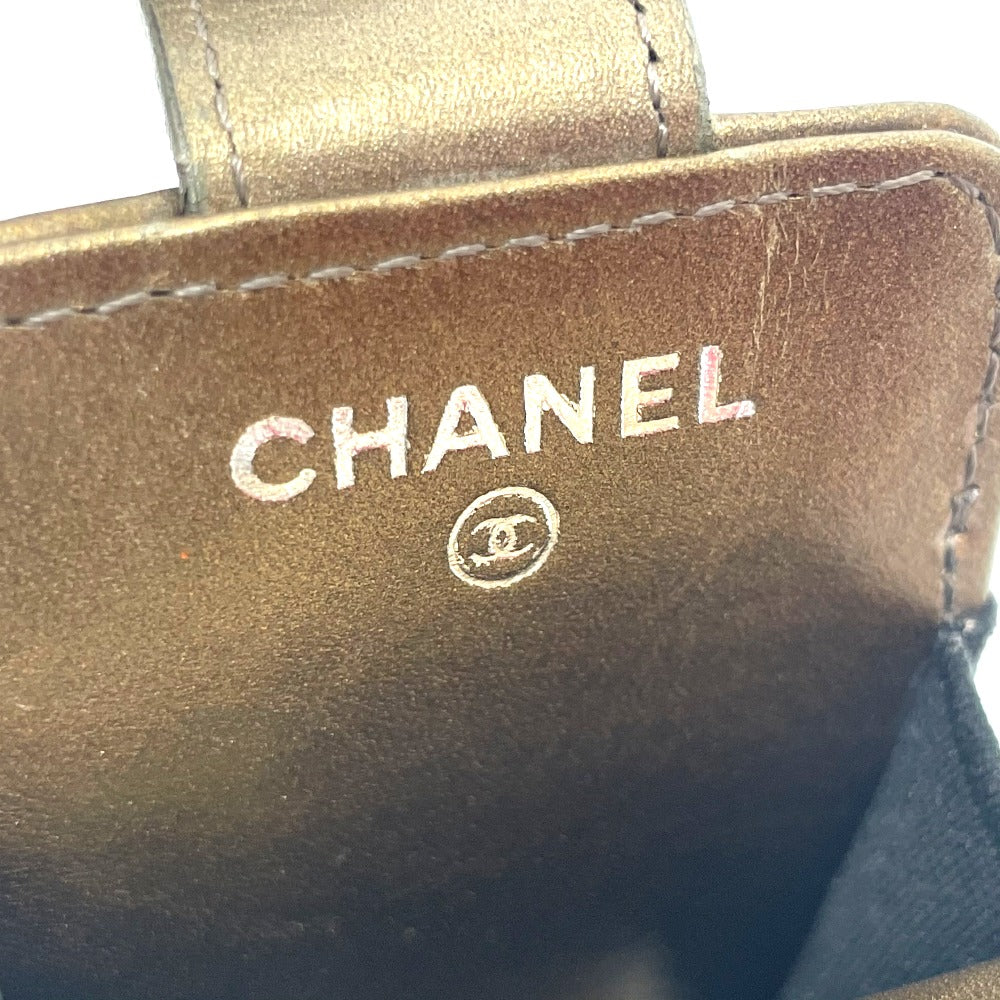 Chanel Shoulder Bag A32475 Leather Gold X Silver Metal 06 A Matelasse Paris New York Women Used Authentic