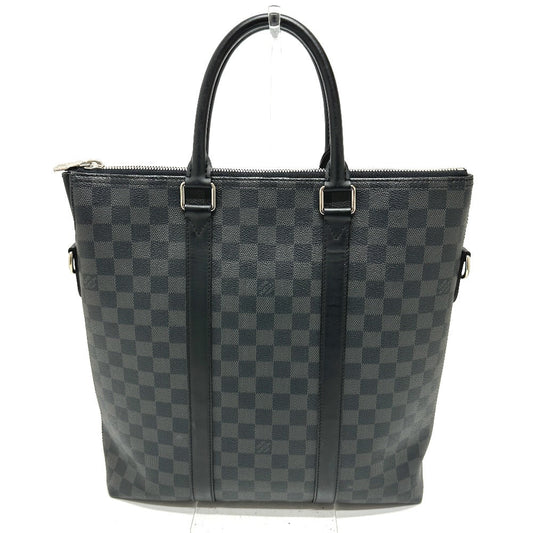 Louis Vuitton Tote Bag N40000 Damier Grafitto Canvas Black Damier Grafitte Anton Mens Used Authentic