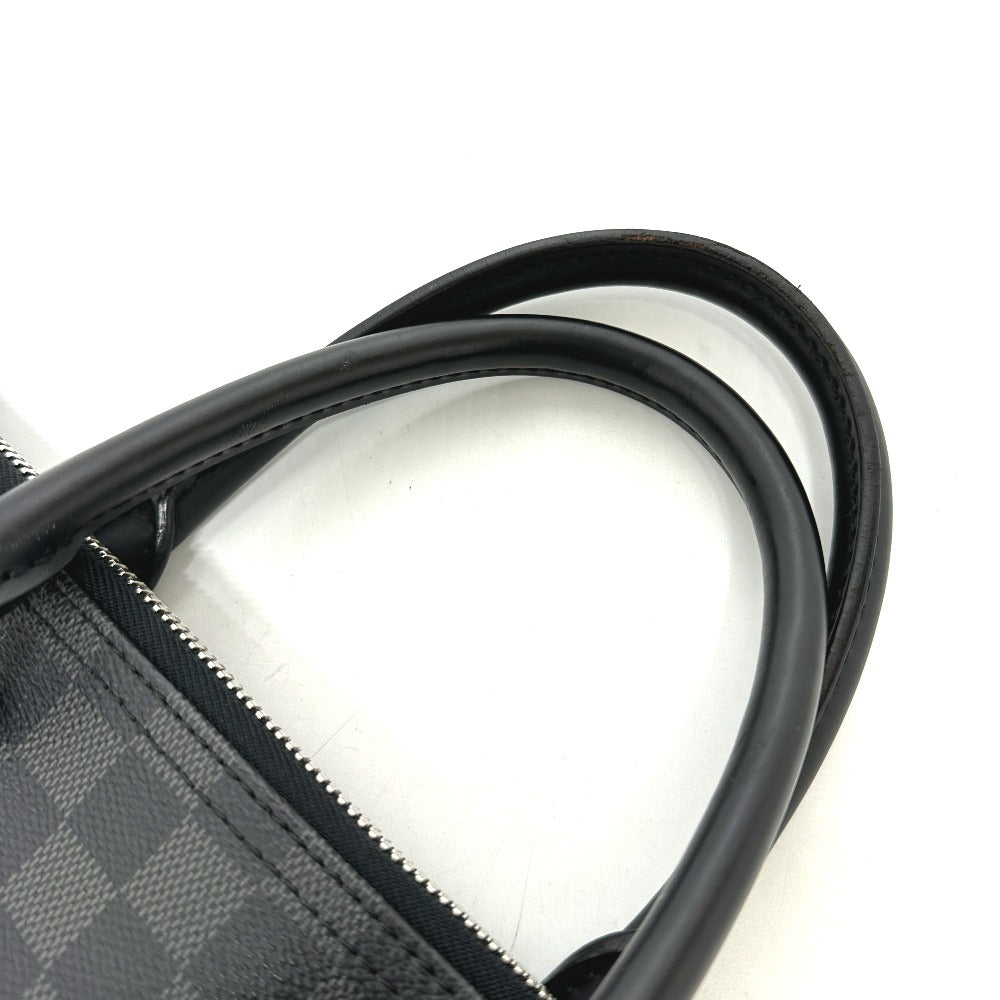 Louis Vuitton Tote Bag N40000 Damier Grafitto Canvas Black Damier Grafitte Anton Mens Used Authentic