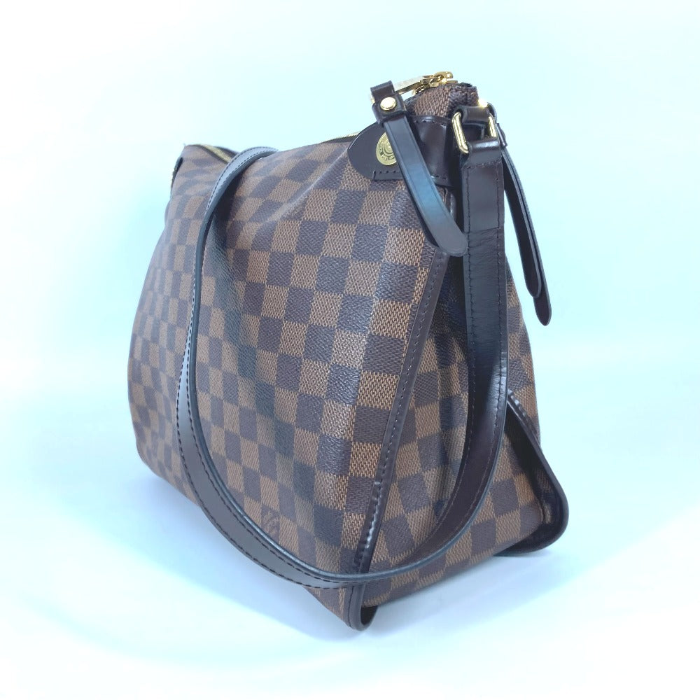 Louis Vuitton Shoulder Bag N41425 Damier Canvas Brown Damier Duomo Women Used Authentic