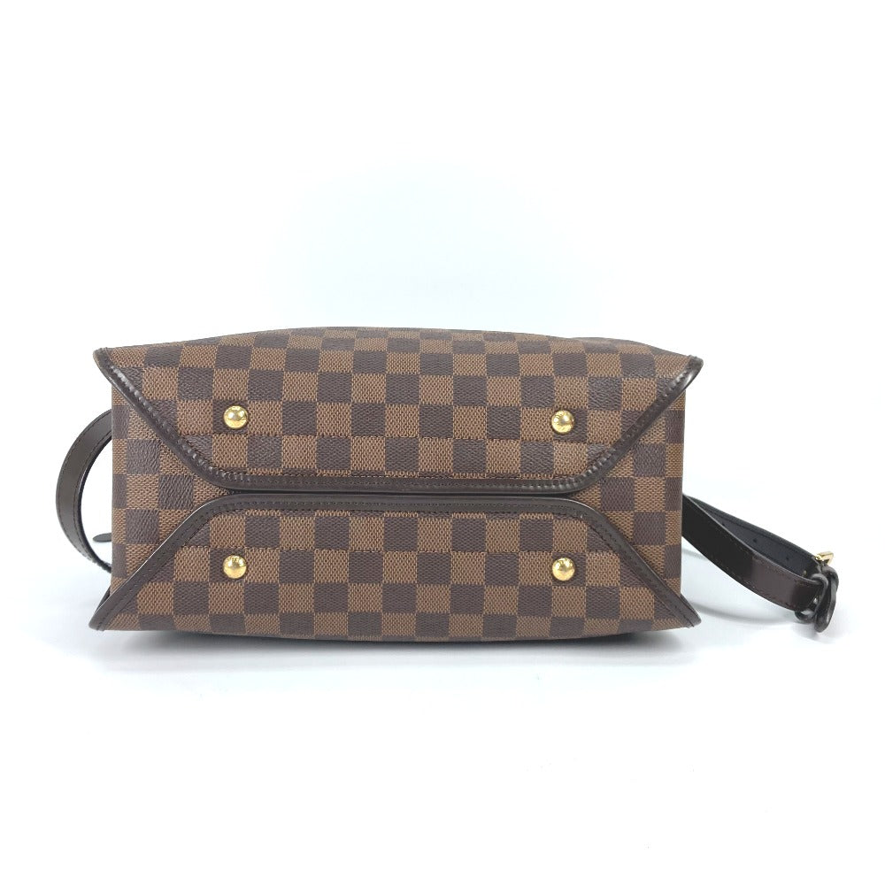 Louis Vuitton Shoulder Bag N41425 Damier Canvas Brown Damier Duomo Women Used Authentic