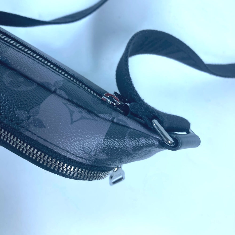 Louis Vuitton Sling Bag M59338 Monogram Eclipse Canvas Gray Nigo Collaboration Monogram Stripe Monogram Eclipse Modular Sling Bag Mens Used Authentic