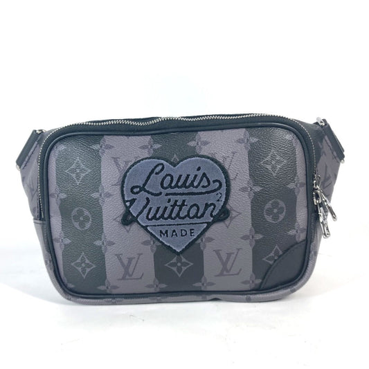 Louis Vuitton Sling Bag M59338 Monogram Eclipse Canvas Gray Nigo Collaboration Monogram Stripe Monogram Eclipse Modular Sling Bag Mens Used Authentic