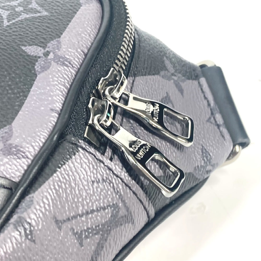 Louis Vuitton Sling Bag M59338 Monogram Eclipse Canvas Gray Nigo Collaboration Monogram Stripe Monogram Eclipse Modular Sling Bag Mens Used Authentic