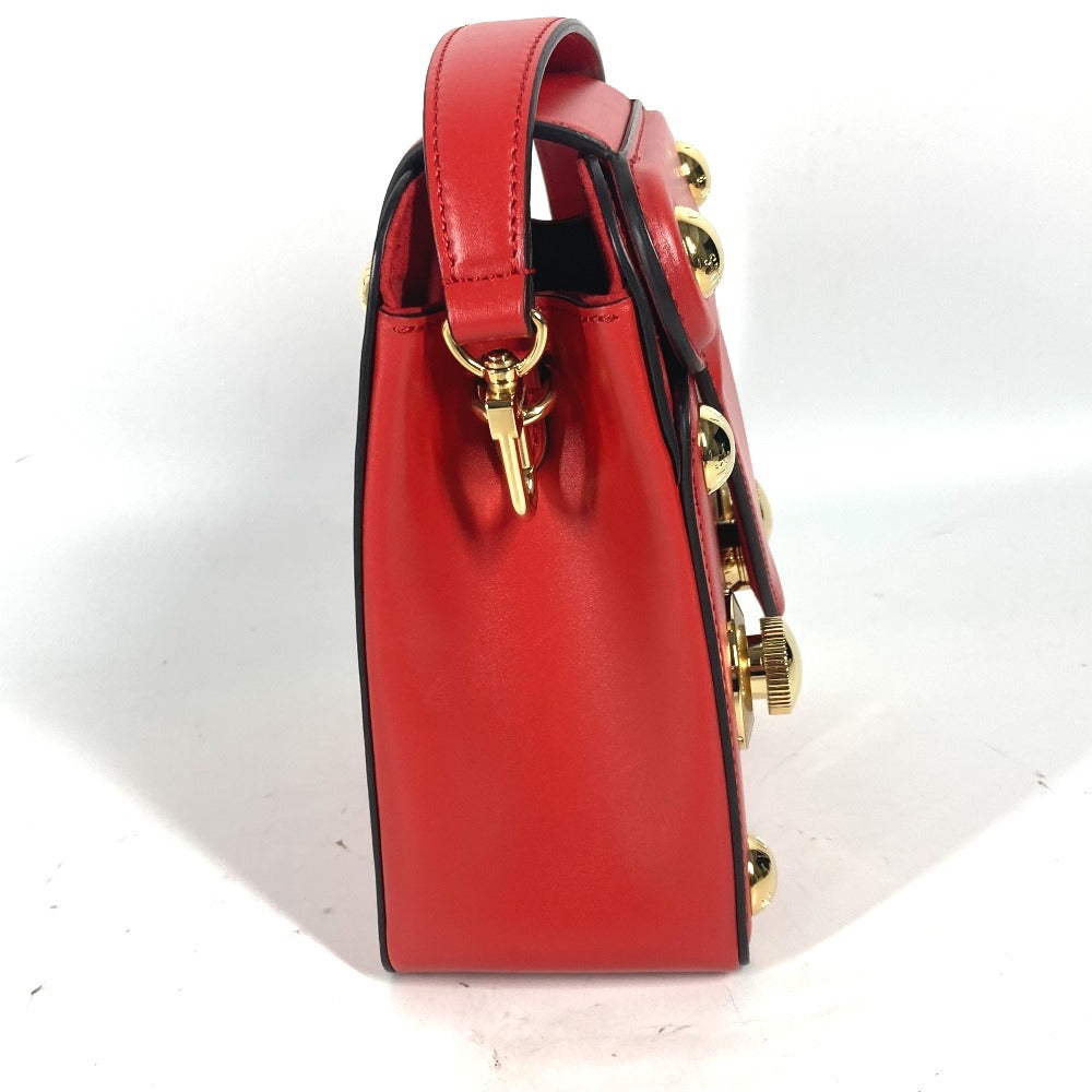 Louis Vuitton Shoulder Bag M82215 Leather Red Type Lv Logo S Lock Bag Xl Women Used Authentic