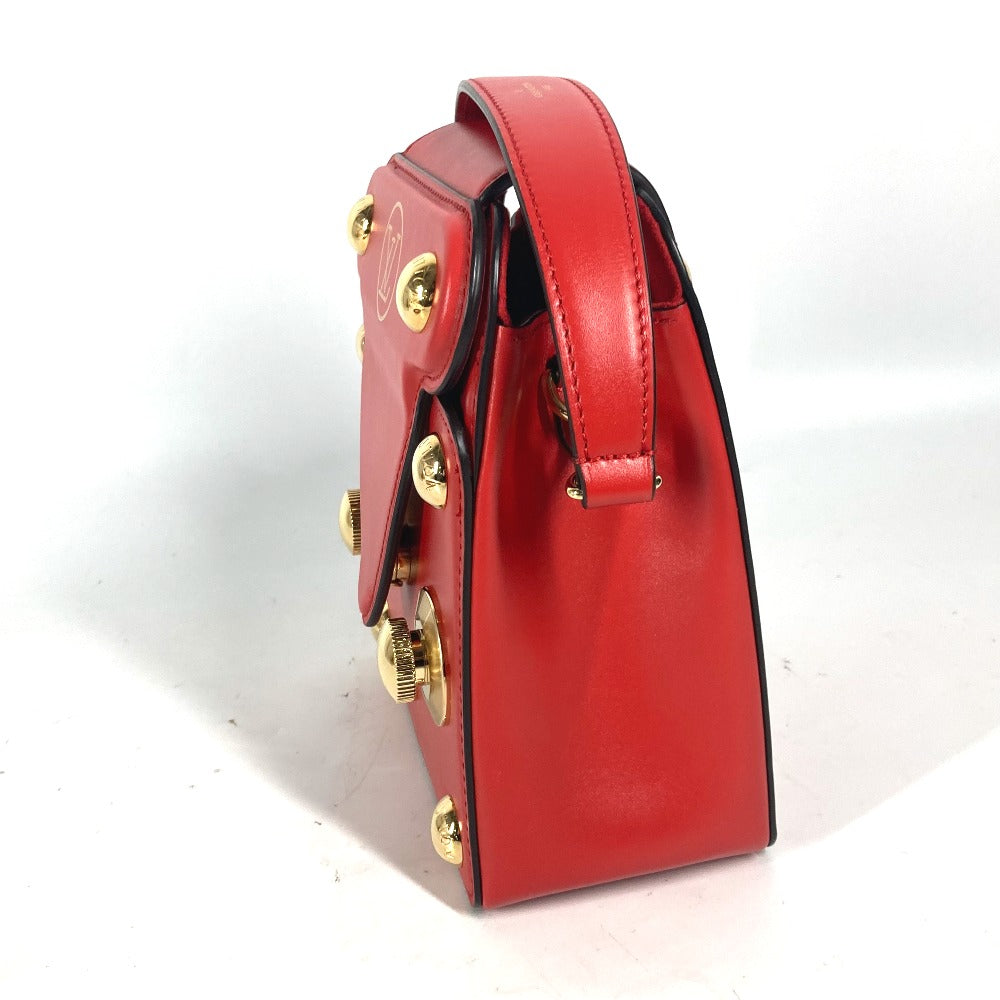 Louis Vuitton Shoulder Bag M82215 Leather Red Type Lv Logo S Lock Bag Xl Women Used Authentic