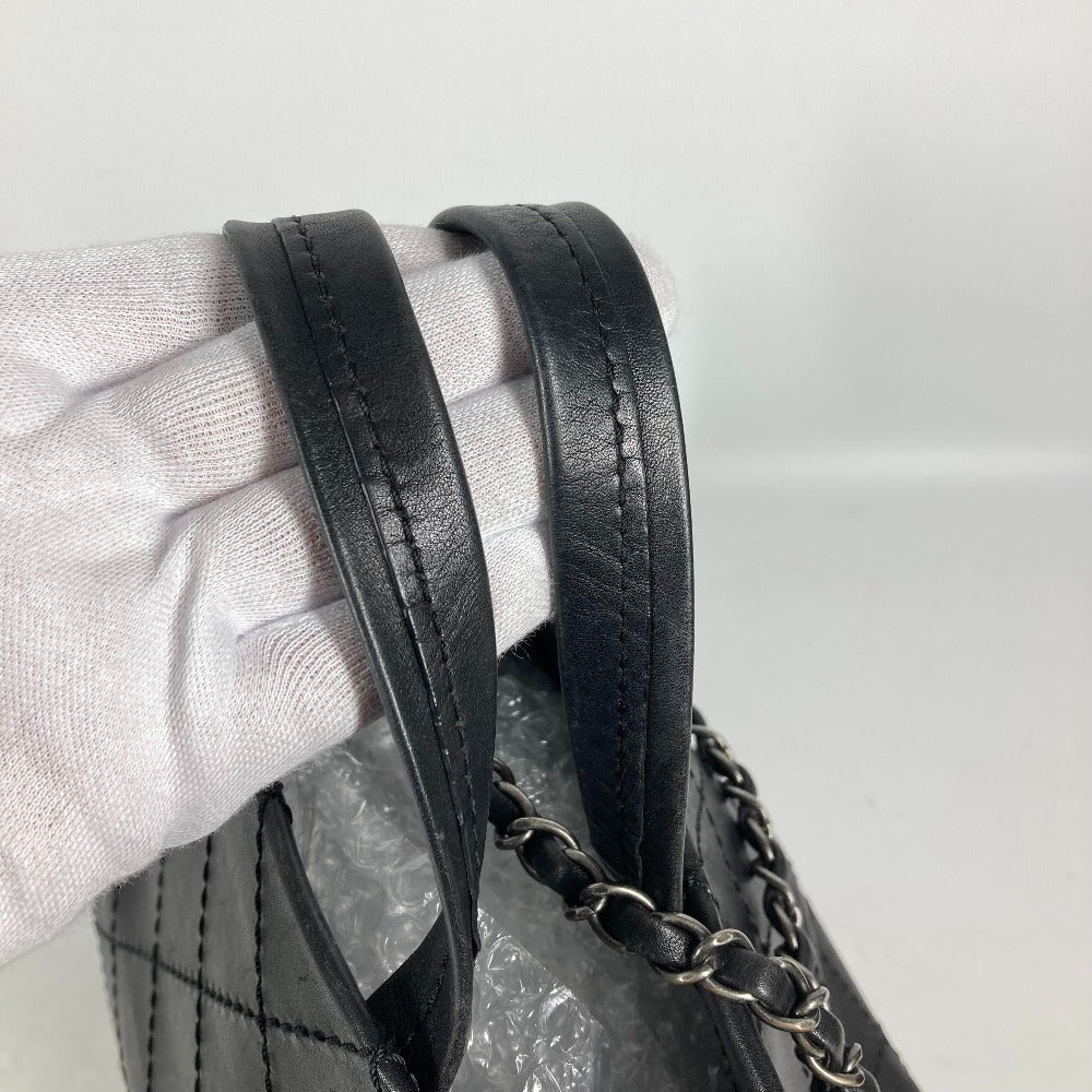 Chanel Shoulder Bag Leather Black Matelasse W Chain Quilting Cc Coco Mark Logo Women Used Authentic