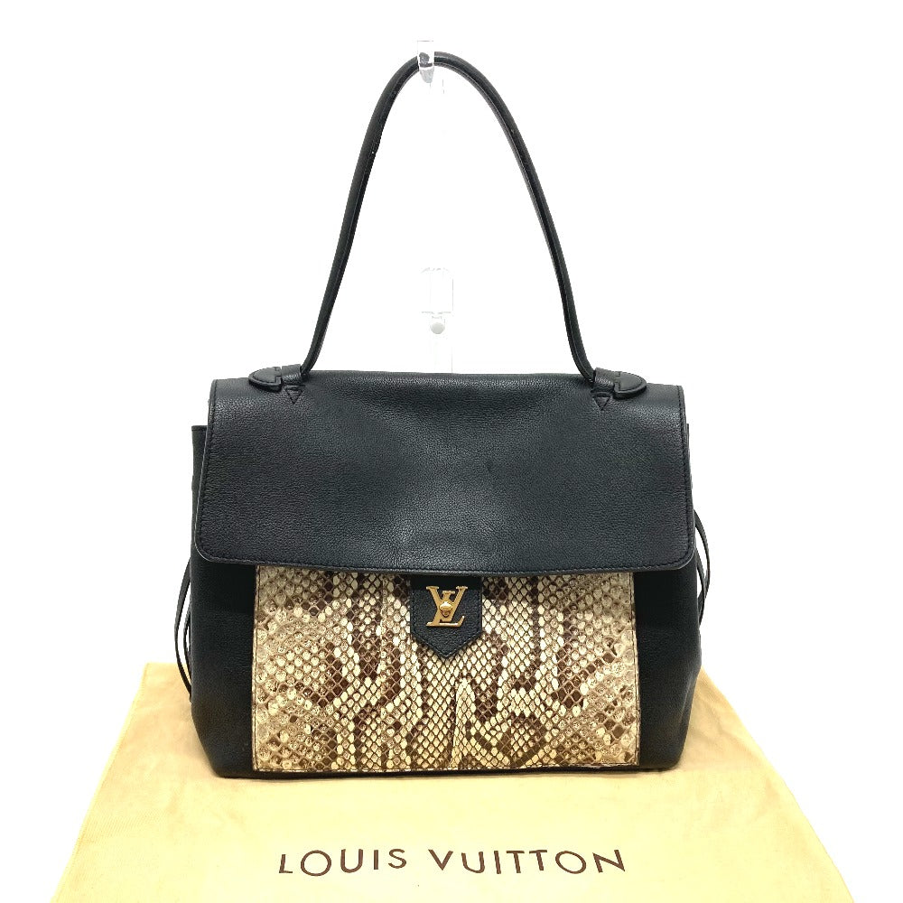 Louis Vuitton Handbag N92280 Leather Black Logo Metal Rock Me Mm Women Used Authentic