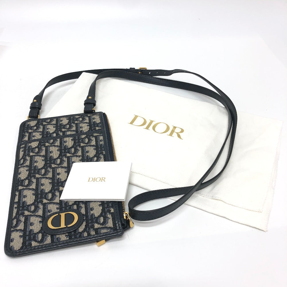 Dior Shoulder Bag Canvas Navy Of League Women Used Authentic