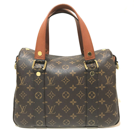 Louis Vuitton Handbag M43481 Monogram Canvas Caramel Monogram Manhattan Women Used Authentic