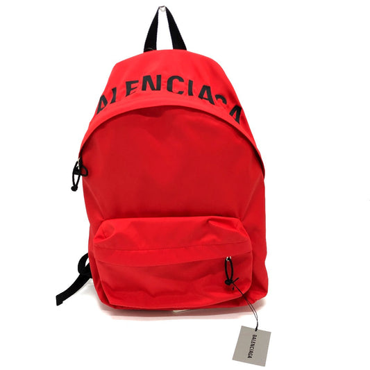 Balenciaga Backpack 507460 Nylon Red Logo Unisex(unisex) Used Authentic