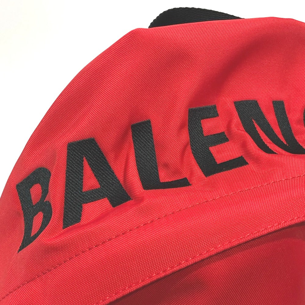 Balenciaga Backpack 507460 Nylon Red Logo Unisex(unisex) Used Authentic