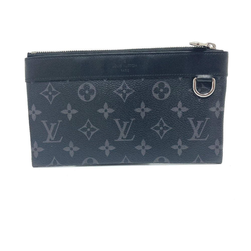 Louis Vuitton Pouch M44323 Monogram Eclipse Canvas Black Pochette Discovery Pm Mens Used Authentic