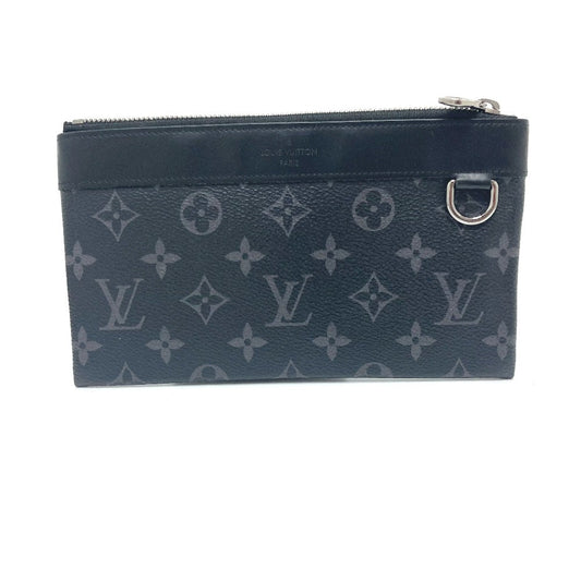 Louis Vuitton Pouch M44323 Monogram Eclipse Canvas Black Pochette Discovery Pm Mens Used Authentic