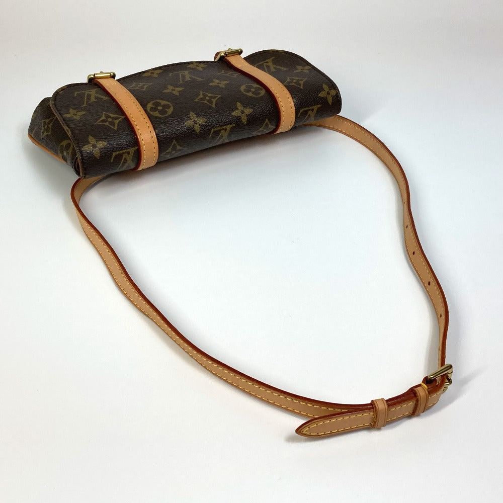 Louis Vuitton Waist Bag M51159 Monogram Canvas Brown Monogram Pochette Marrell Women Used Authentic