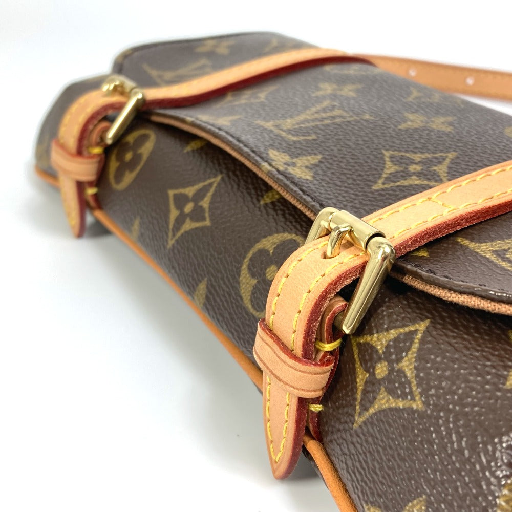 Louis Vuitton Waist Bag M51159 Monogram Canvas Brown Monogram Pochette Marrell Women Used Authentic