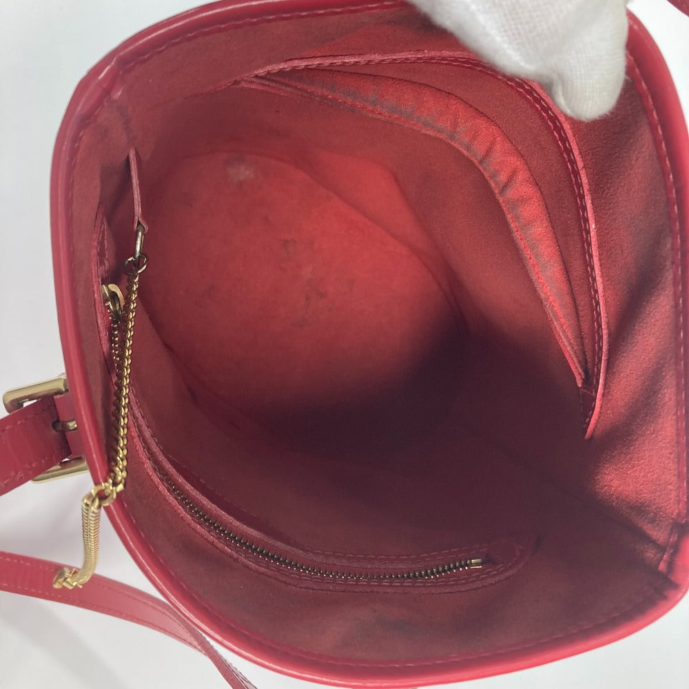 Louis Vuitton Shoulder Bag M5899 E Epi Leather Red Epi Petit Bucket Pm Women Used Authentic