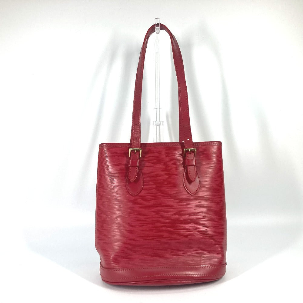 Louis Vuitton Shoulder Bag M5899 E Epi Leather Red Epi Petit Bucket Pm Women Used Authentic