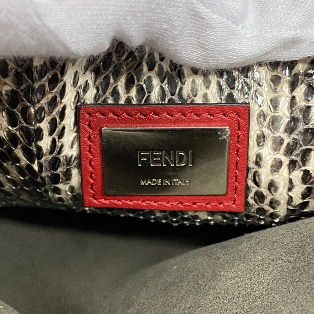 Fendi Handbag 8 Bn290 Leather Red 2 Way Shoulder Bag Peek A Boo Regular Women Used Authentic