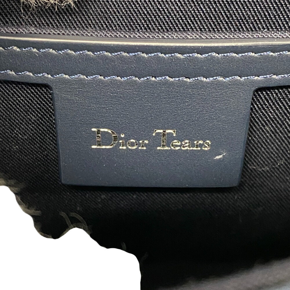 Christian Dior Shoulder Bag Canvas, Leather Navy Oblique Gallop Women Used Authentic