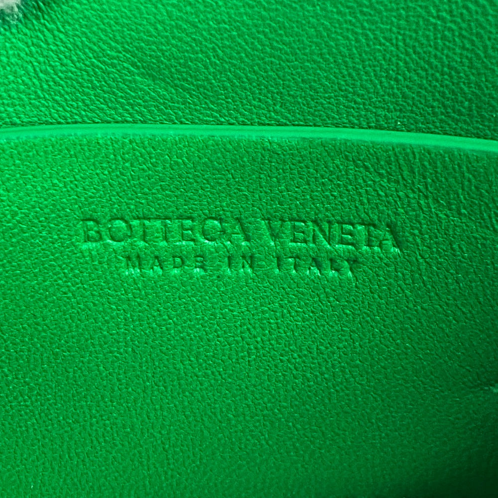 Bottegaveneta Shoulder Bag Leather Green Cassette Women Used Authentic