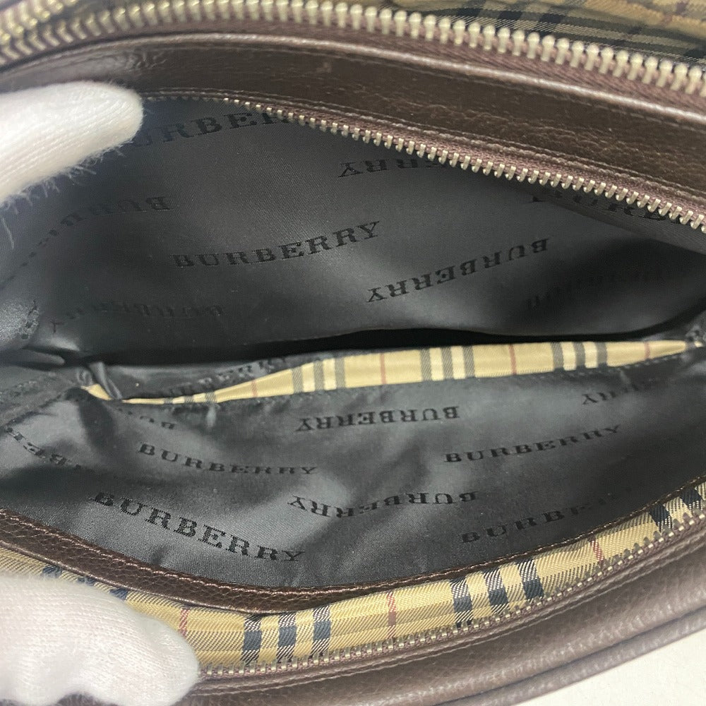 Burberry Clutch Bag Leather Brown