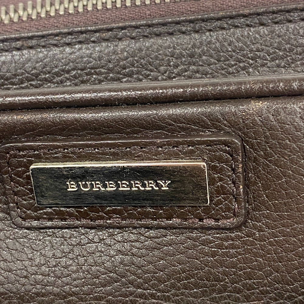 Burberry Clutch Bag Leather Brown