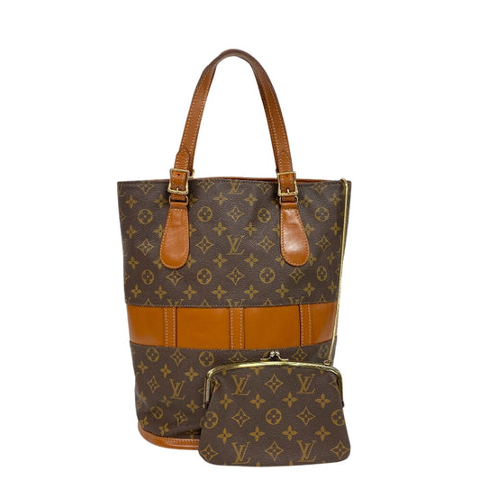 Louis Vuitton Tote Bag T42238 Leather Brown Monogram Bucket Usa