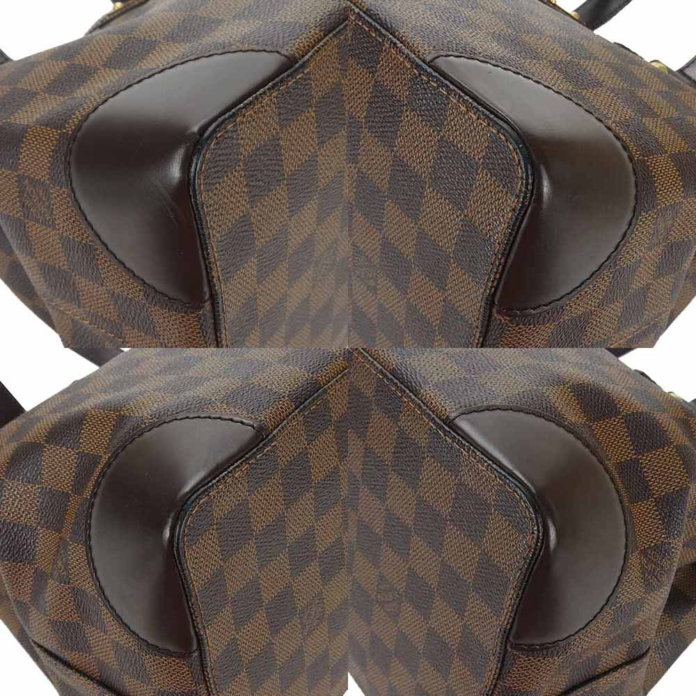 Louis Vuitton Tote Bag N51205 Damier Brown Hamstead Pm Women Used Authentic