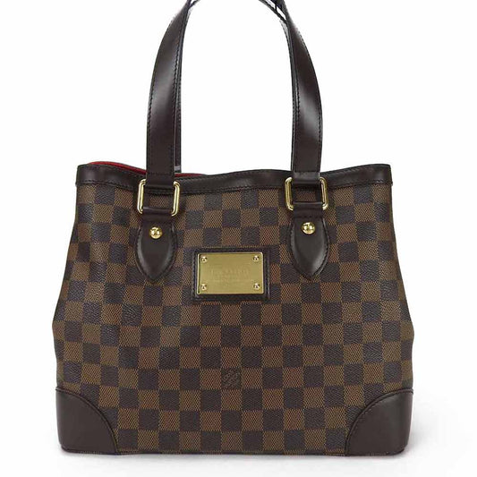 Louis Vuitton Tote Bag N51205 Damier Brown Hamstead Pm Women Used Authentic