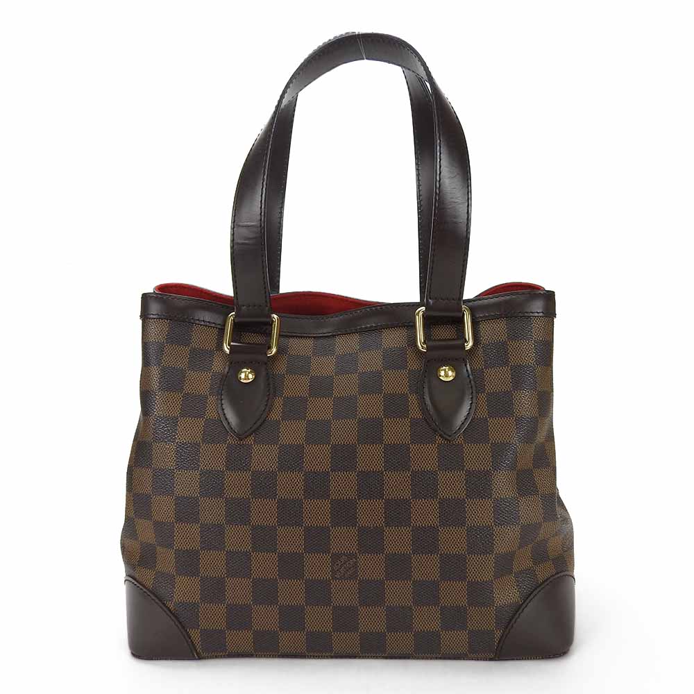 Louis Vuitton Tote Bag N51205 Damier Brown Hamstead Pm Women Used Authentic