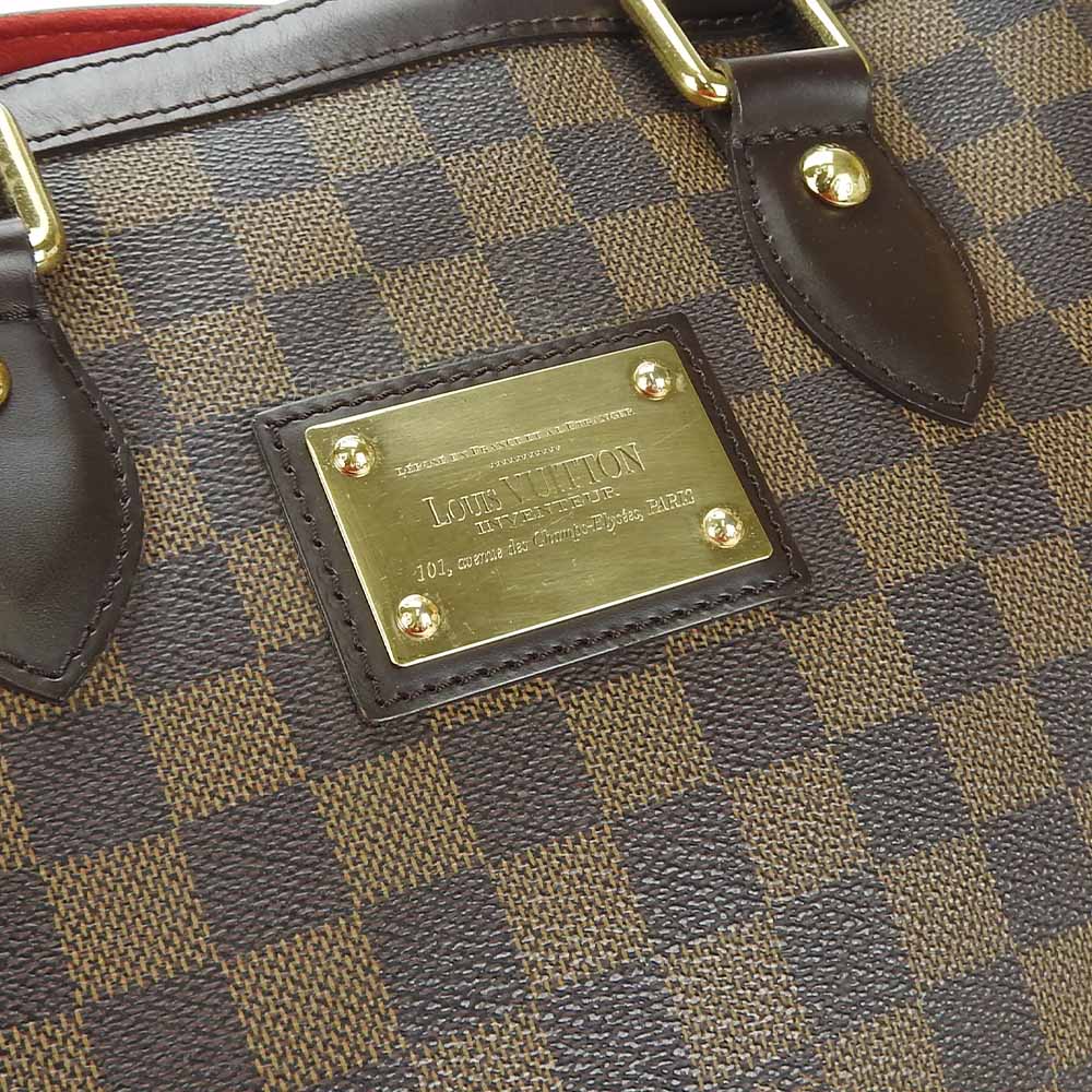 Louis Vuitton Tote Bag N51205 Damier Brown Hamstead Pm Women Used Authentic