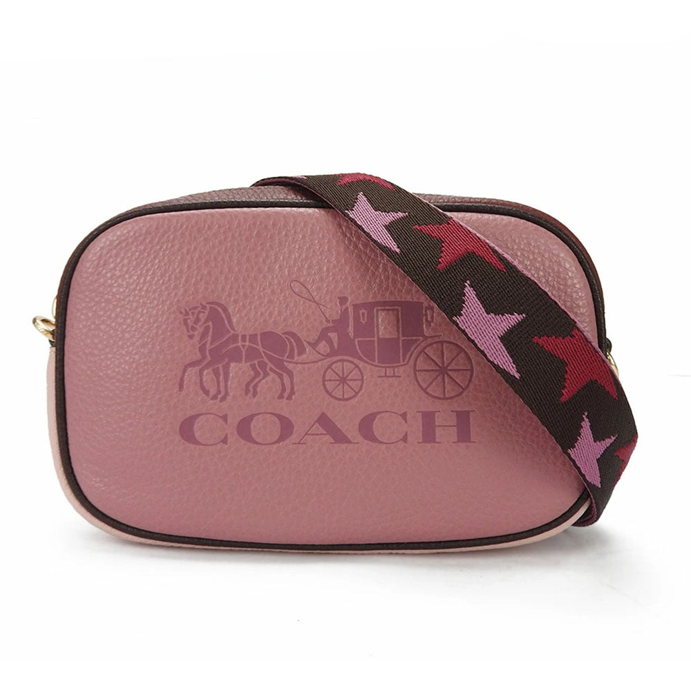 Coach Shoulder Bag 4162 Leather Pink Women Used Authentic