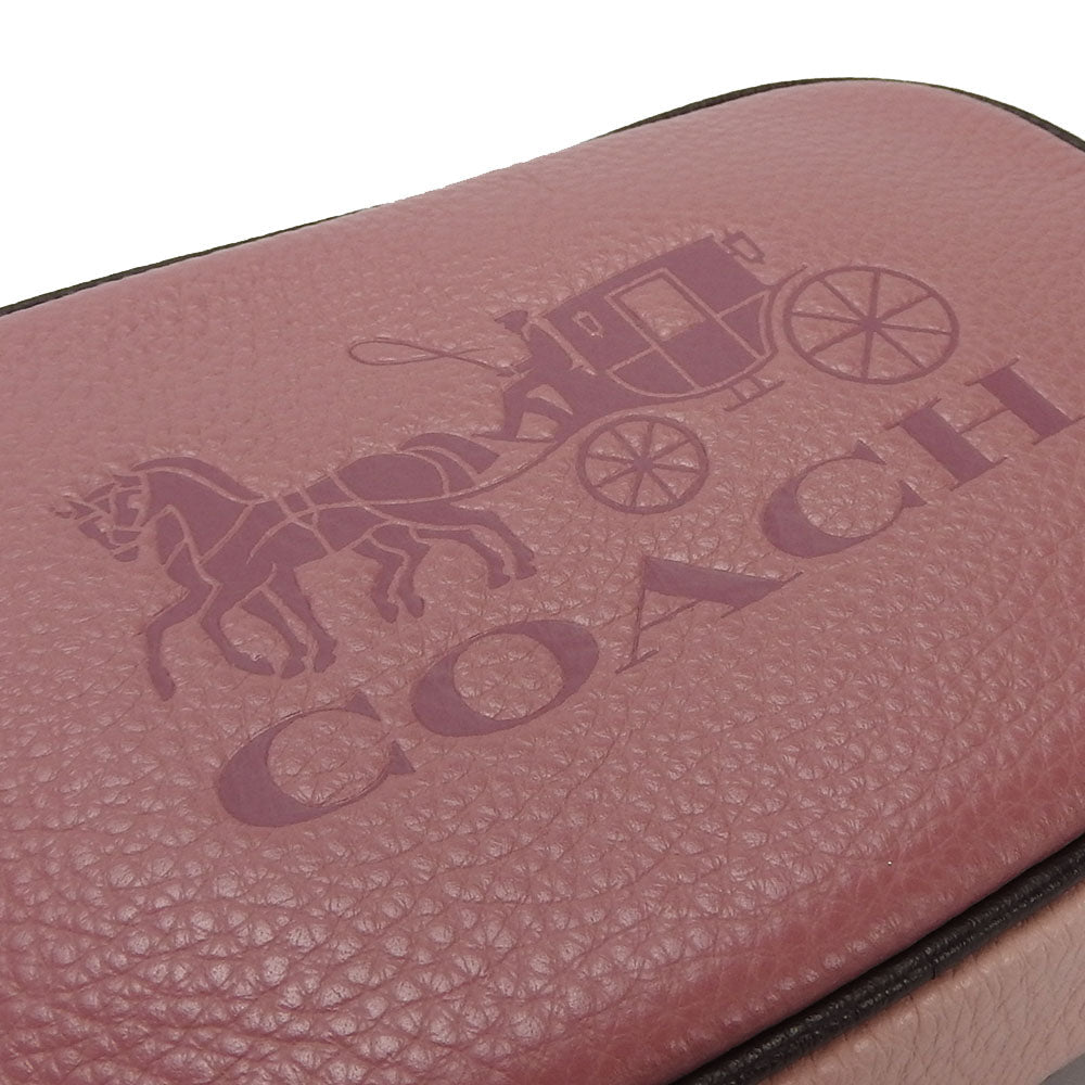 Coach Shoulder Bag 4162 Leather Pink Women Used Authentic