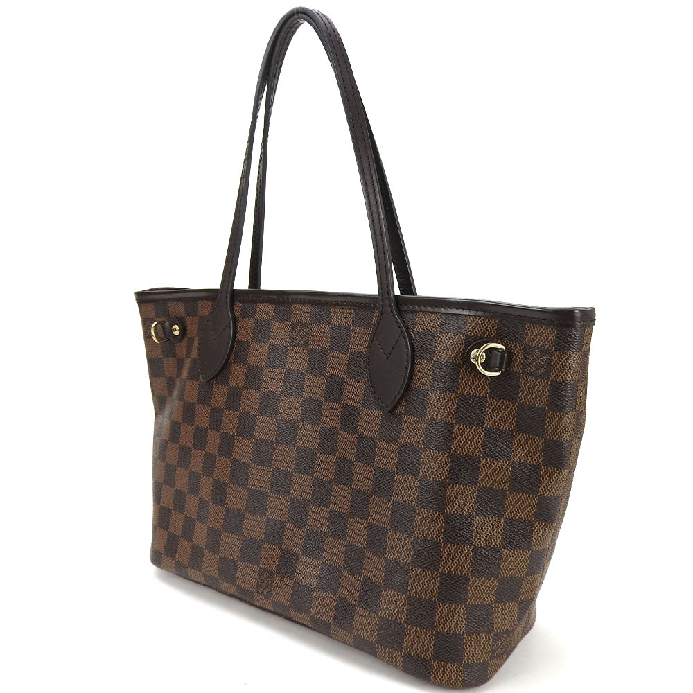 Louis Vuitton Tote Bag N41359 Damier Brown Never Full Pm Women Used Authentic