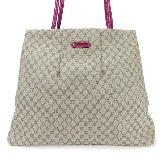 Celine Tote Bag Canvas, Leather Beige Women Used Authentic