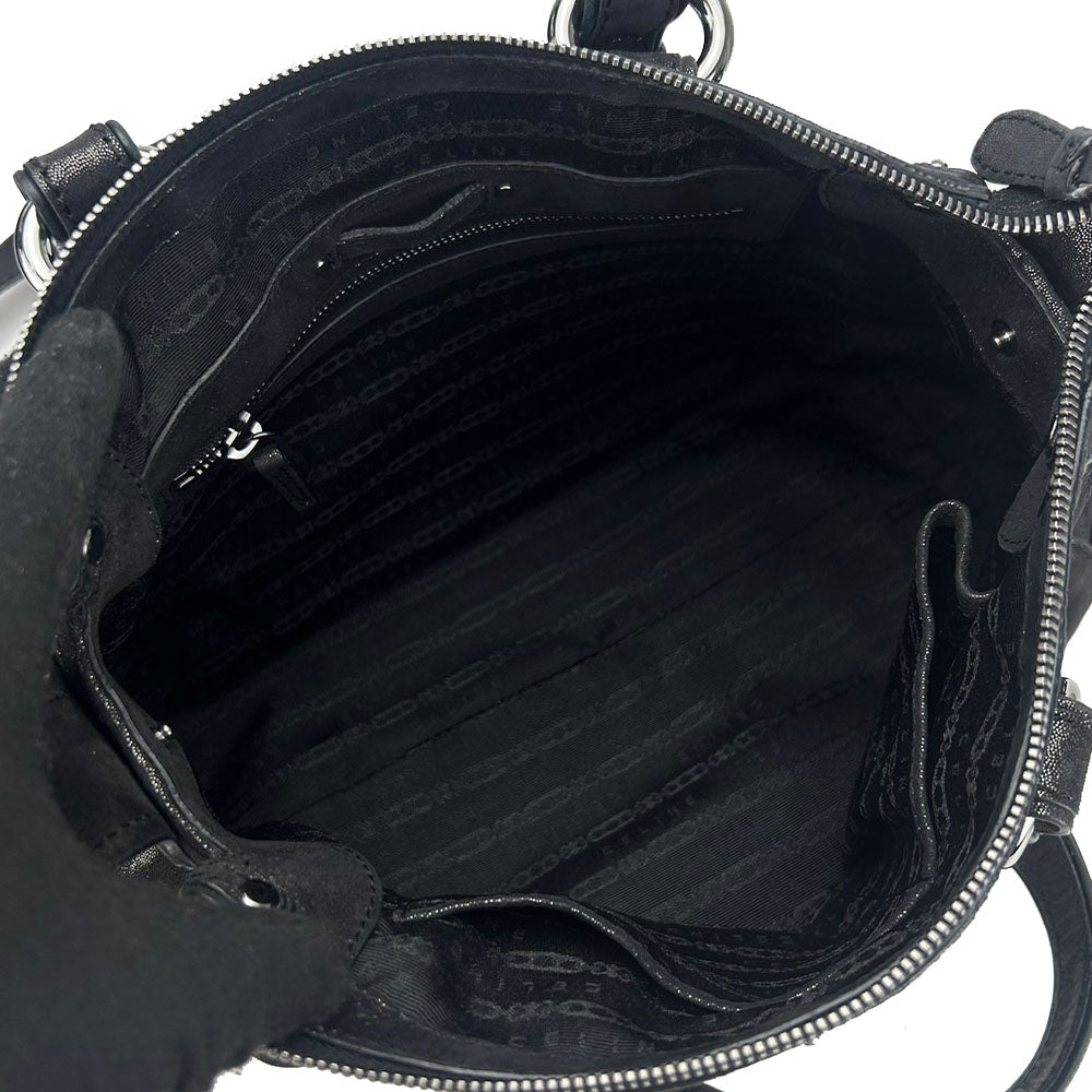 Celine Handbag Leather Black