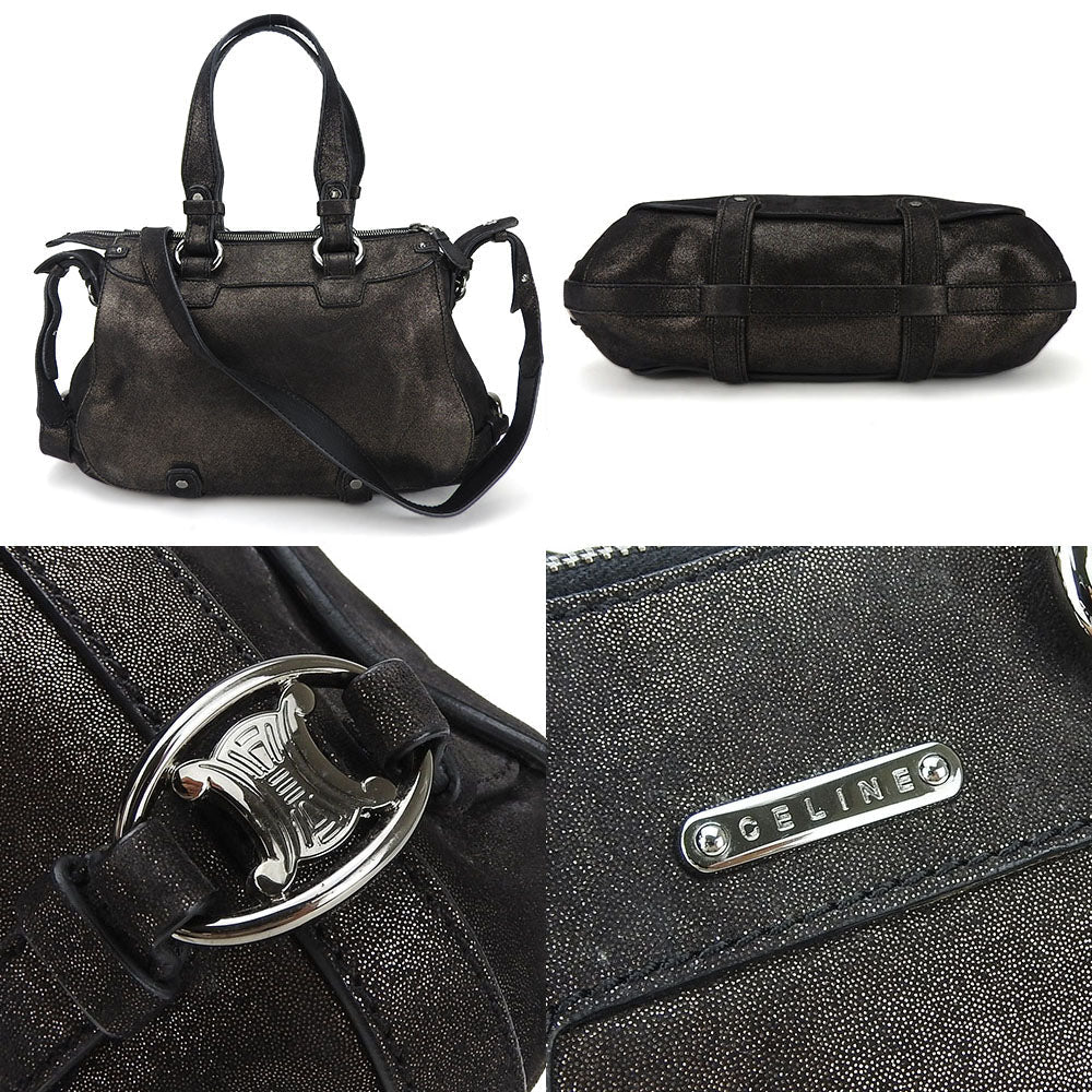 Celine Handbag Leather Black