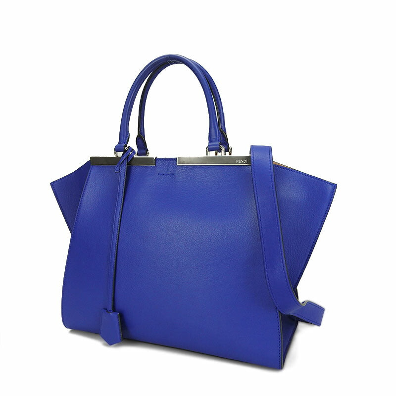 Fendi Handbag 8 Bh279 Leather Blue Type Trois Jules