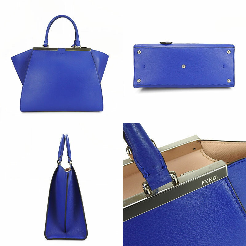 Fendi Handbag 8 Bh279 Leather Blue Type Trois Jules