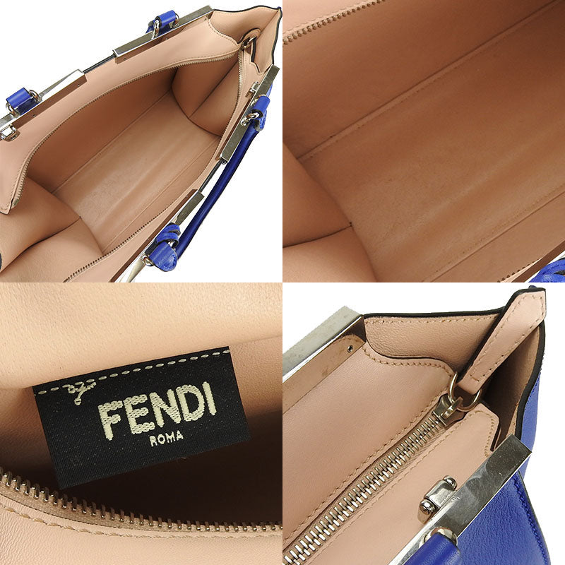 Fendi Handbag 8 Bh279 Leather Blue Type Trois Jules