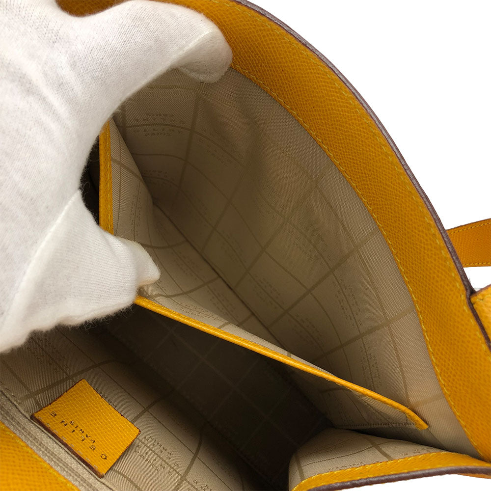 Celine Shoulder Bag Leather Yellow