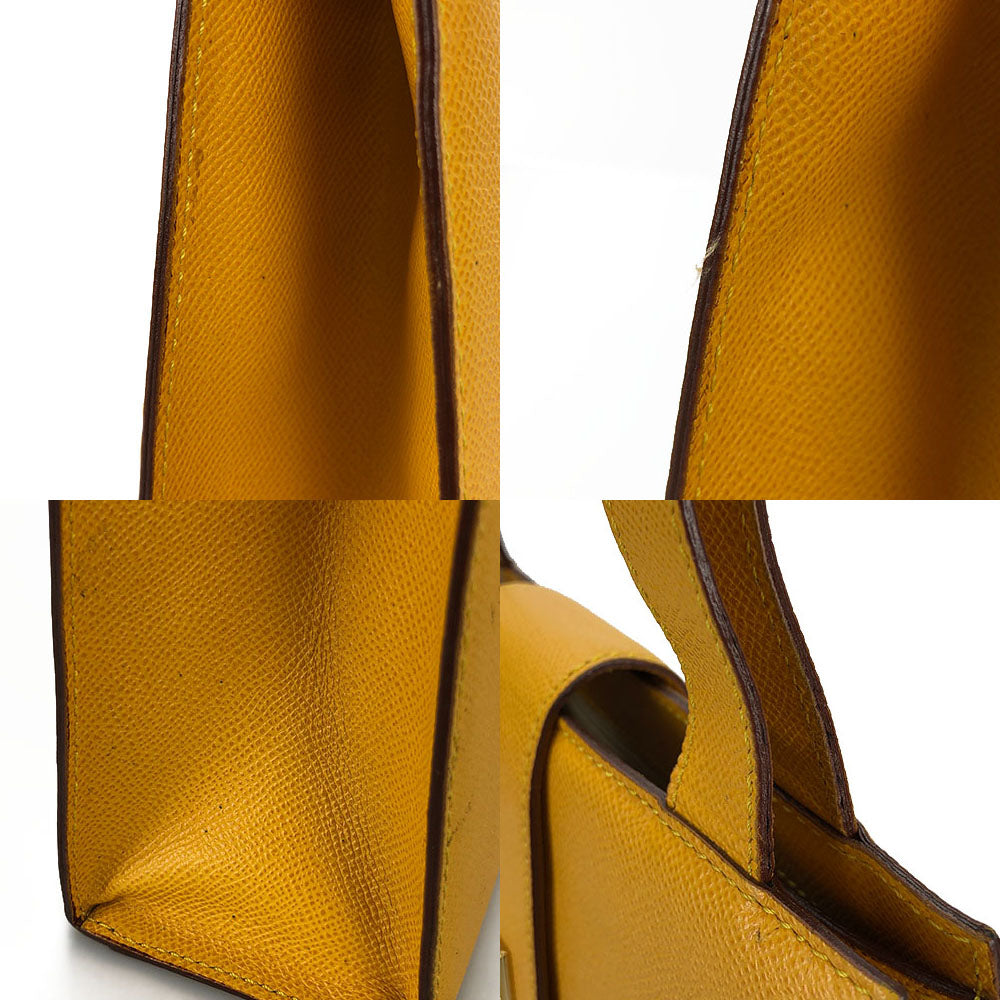 Celine Shoulder Bag Leather Yellow