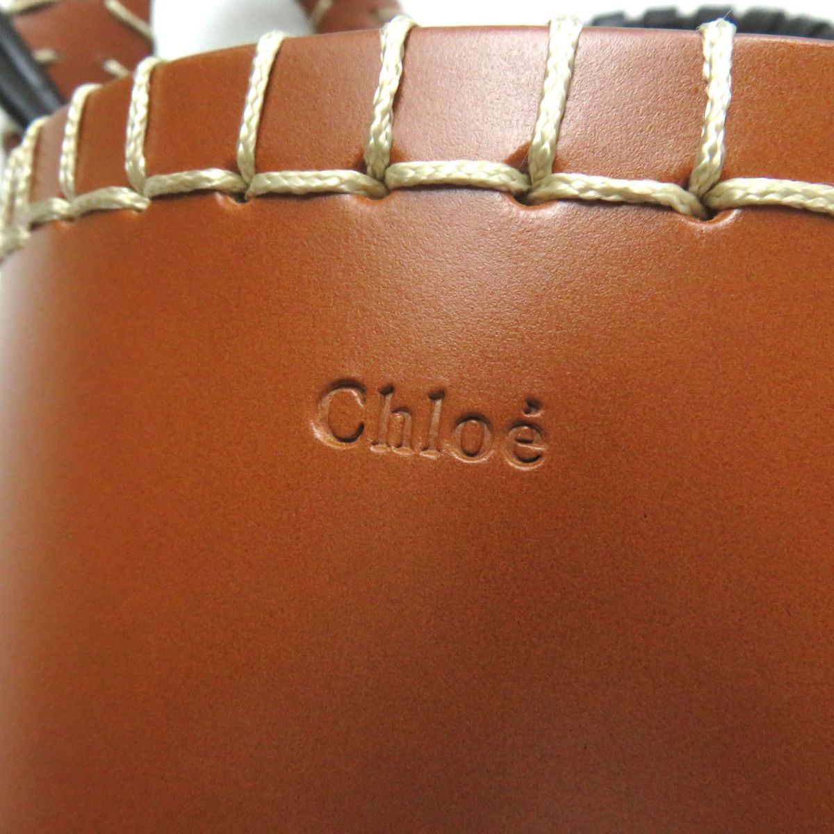 Chloe Handbag Main: Leather Tan Tongue Women Used Authentic