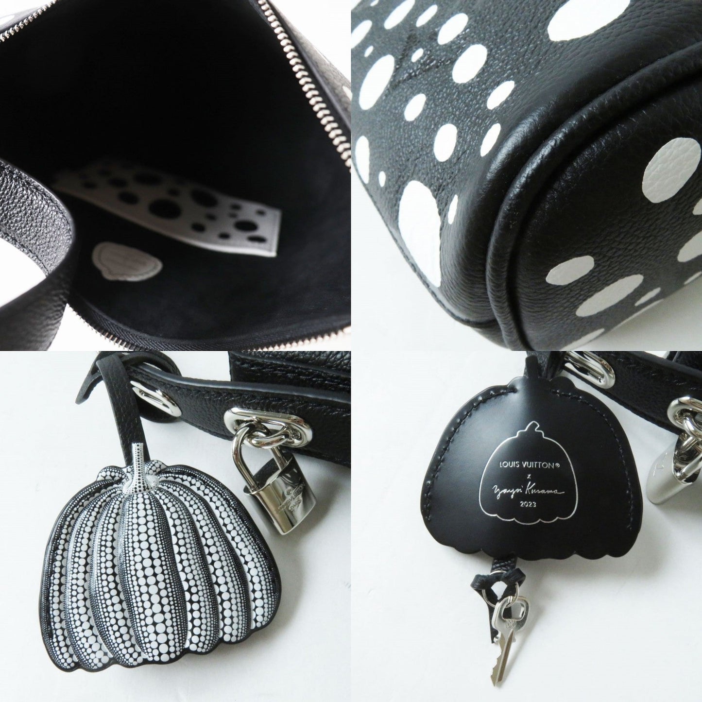 Louis Vuitton Shoulder Bag Main: Monogram Empreinte Black X White Infinity Dots Women Used Authentic