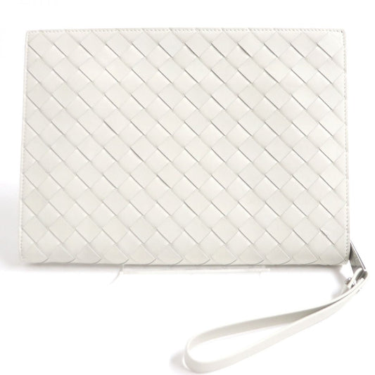 Bottegaveneta Clutch Bag Main: Leather Light Gray Mens Used Authentic