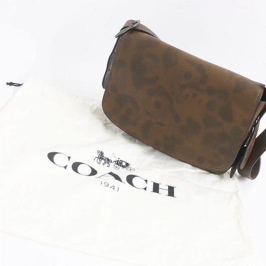 Coach Shoulder Bag Main: Glove Tanned Leather Brown Mens Used Authentic