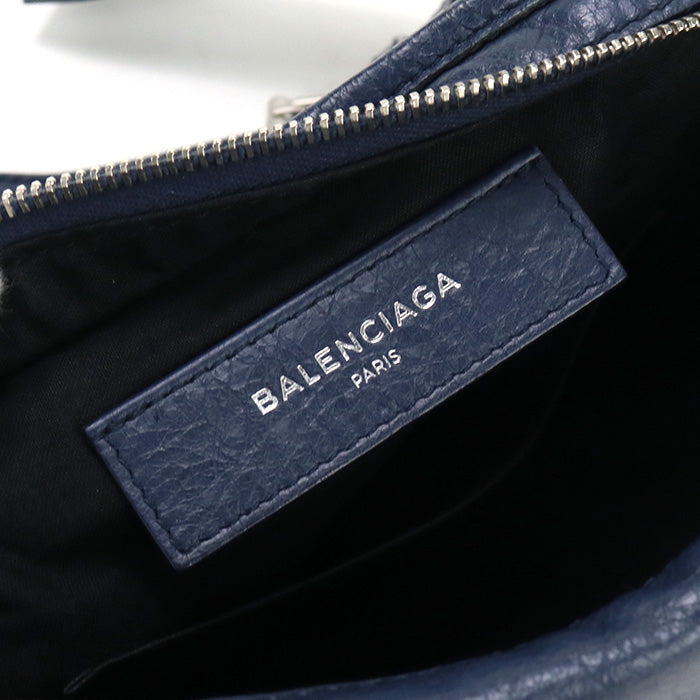 Balenciaga 542013 Belt Bag Body Bag Leather Navy Mens