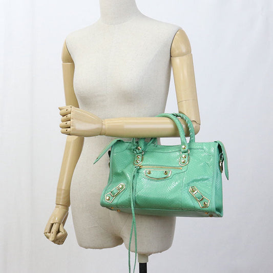 Balenciaga 432831 Handbag Giant 12 City 2way Handbag Leather Green Women