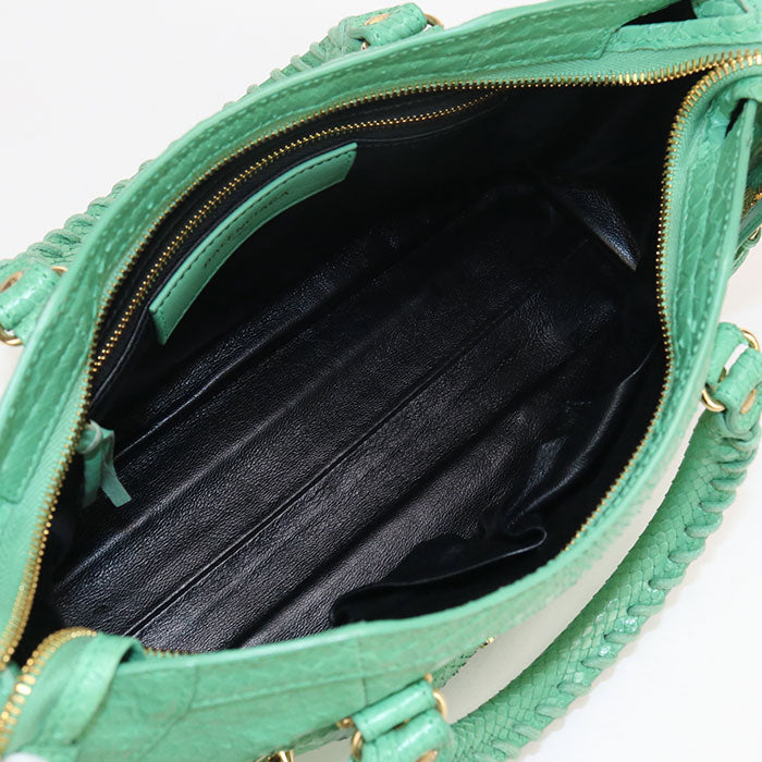 Balenciaga 432831 Handbag Giant 12 City 2way Handbag Leather Green Women